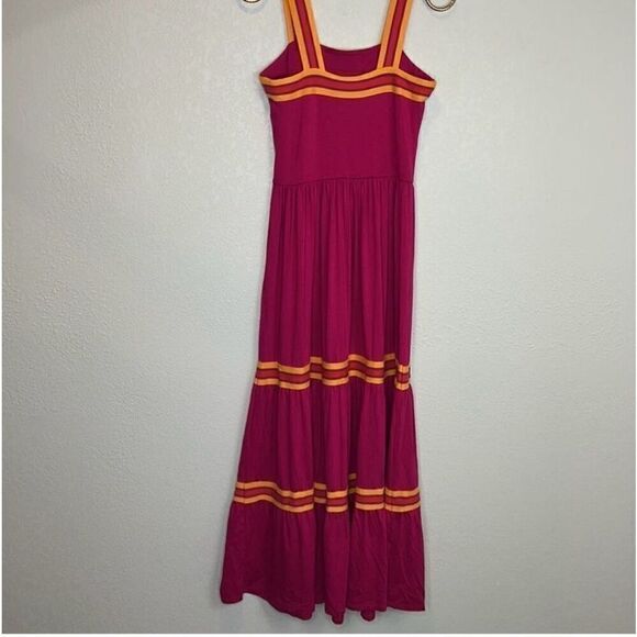 Ted Baker London Women’s Size 4 Norabel Tiered Midi Sun Dress Pink Striped NWT - Picture 7 of 16